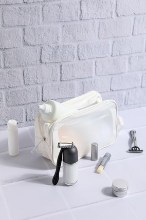 Bath accessories, toilet bag for different self care items