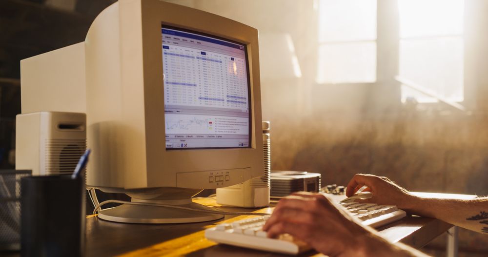 Man Analyzing Price Action Before Entering Trade, Starting Investment Fund In Nineties.