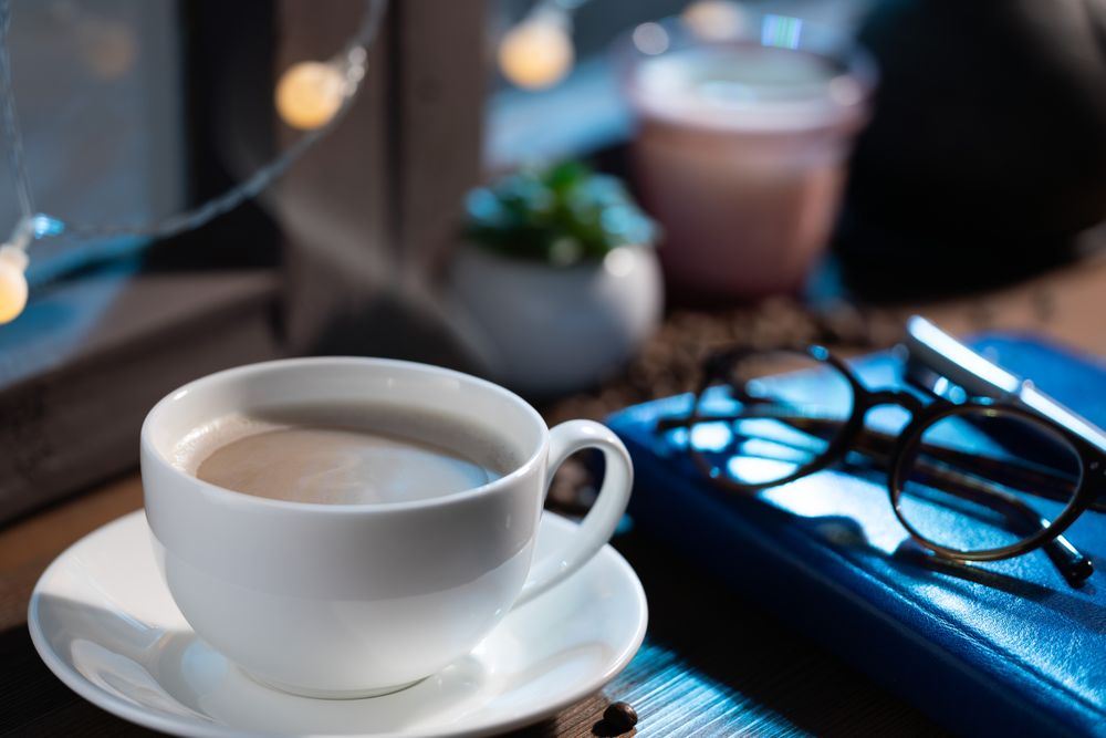 Cozy Workspace with Coffee