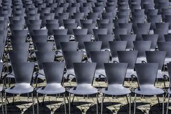 Open air theater empty seats