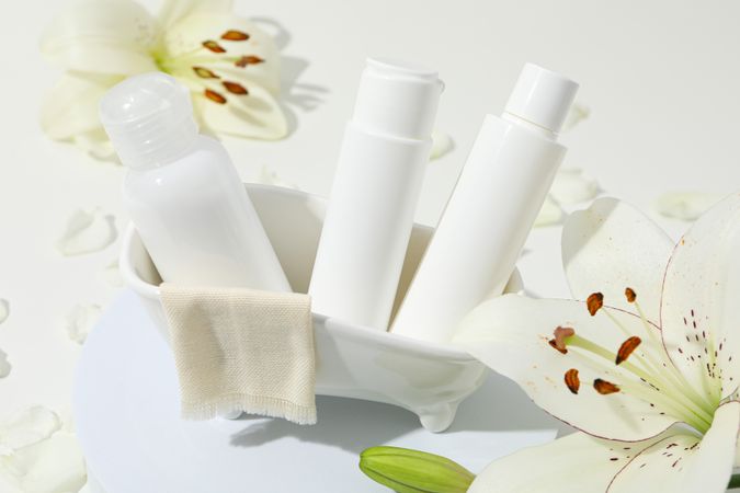 Concept of cosmetic and beauty care accessories