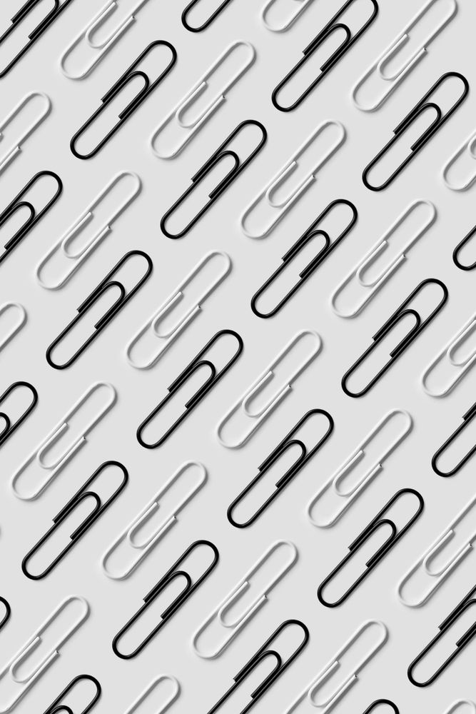 Paper clips on a light background