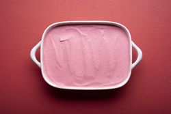Homemade strawberry ice cream