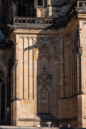 Famous buildings of St. Vitus cathedral and castle of Old Prague