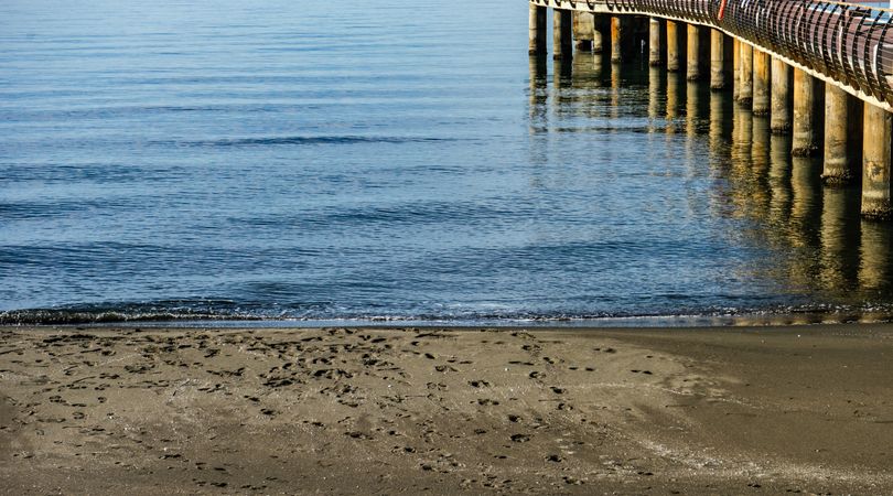 Pier in Shekvetili beach in Georgia