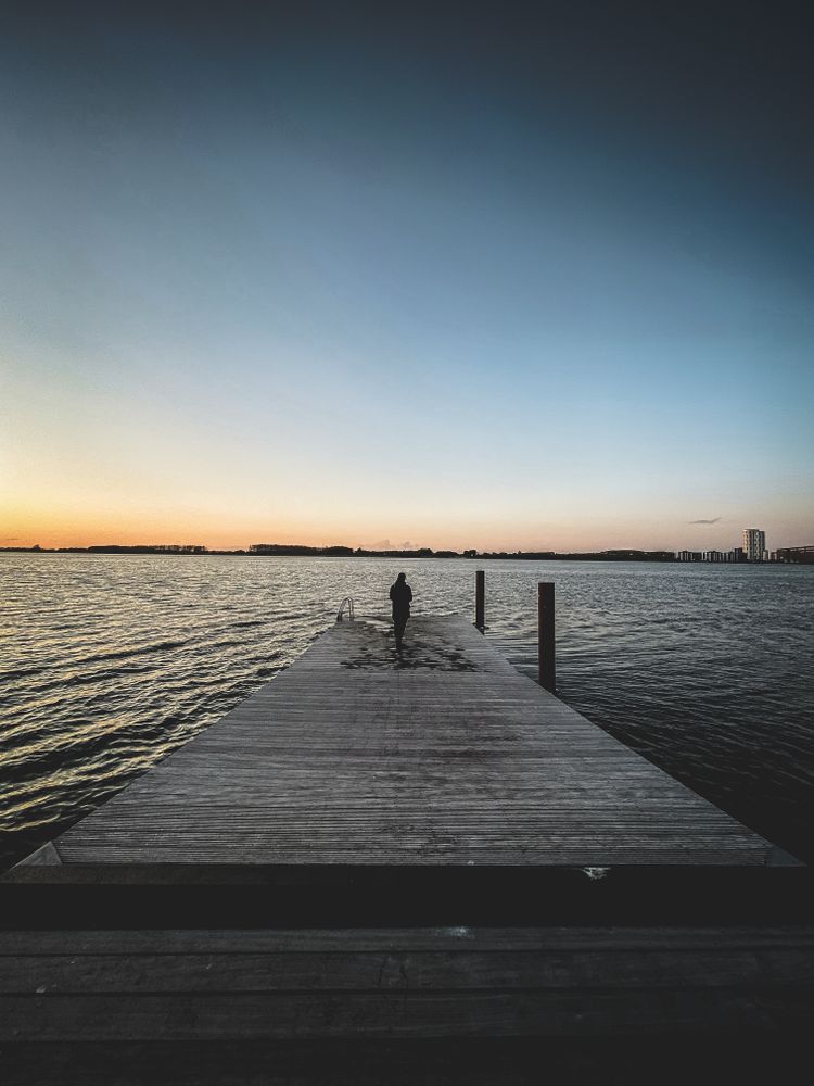 Sunset in the fjord