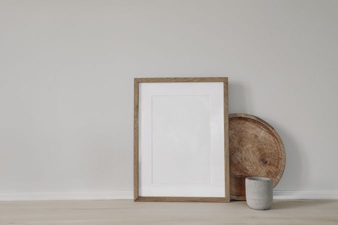Blank vertical picture frame mockup.