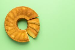 Sliced cornmeal cake