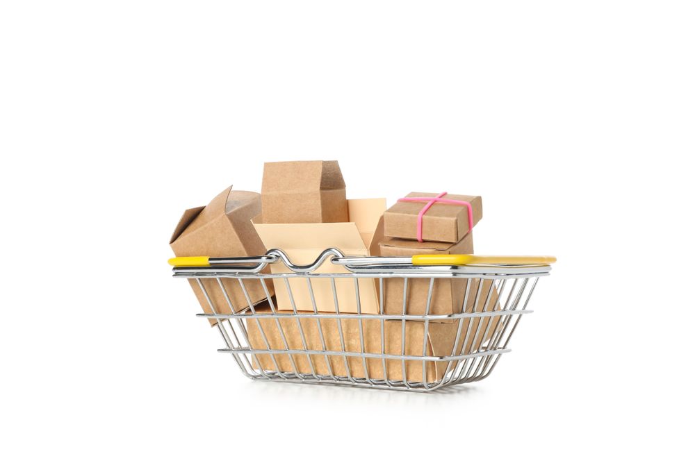 Concept of shopping, discounts, isolated on blank background