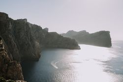Seashore and cliffs
