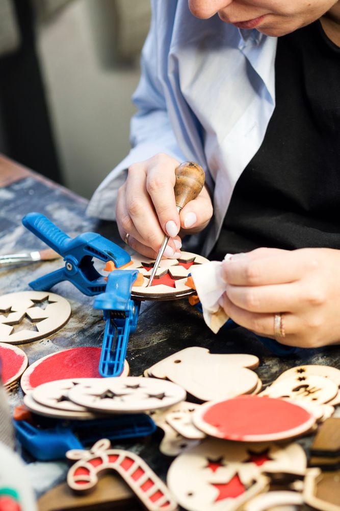 Woodworking workshop eco-friendly Christmas toys