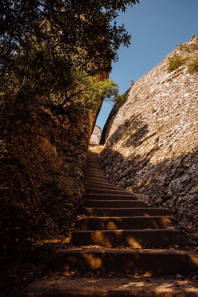 Montserrat mountain staircase