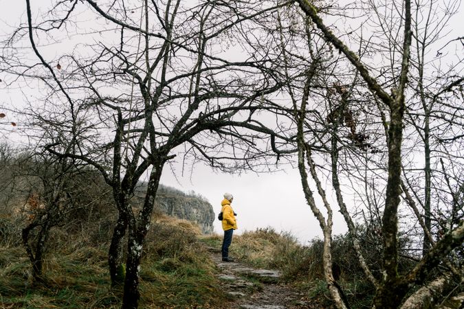 Man standing on hill