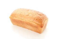 wheat bread isolated on plain background. Bakery products