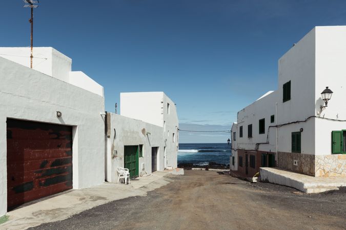 Street of lovely coastal town