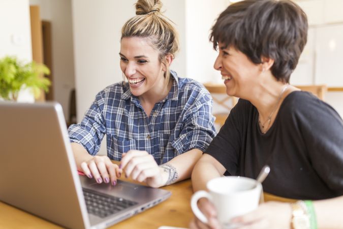two women at home