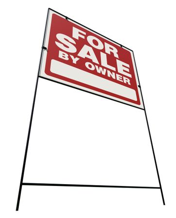 Right Facing For Sale By Owner Real Estate Yard Sign