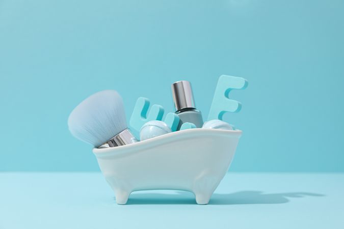 Concept of cosmetic and beauty care accessories
