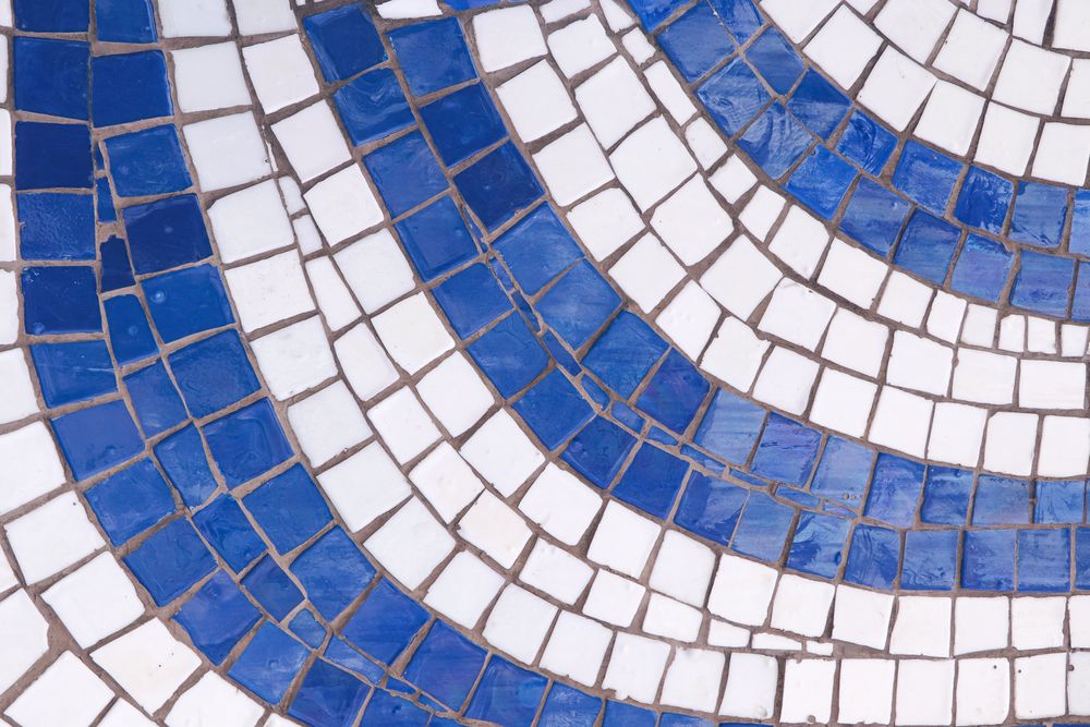 Vintage blue mosaic background