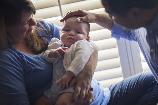 Couple Enjoying Their Newborn Son