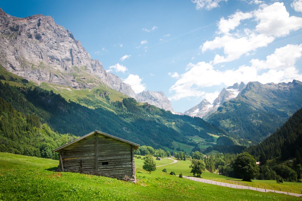 Picturesque idyllic mountain landscape in Switzerland