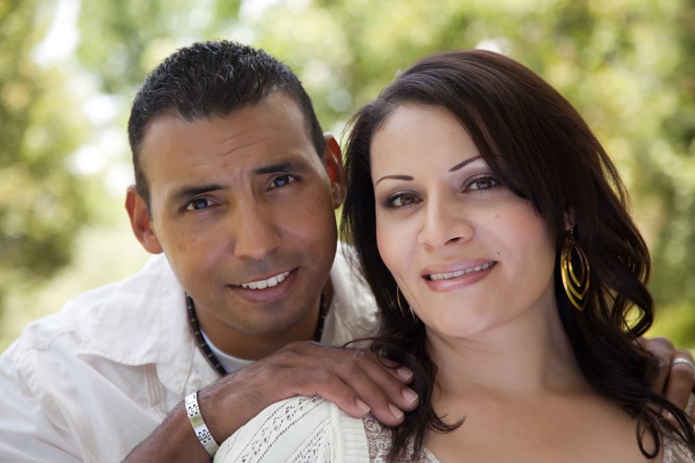Hispanic Couple in the Park