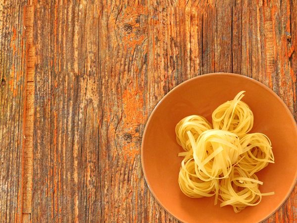 Pasta On Wooden Background