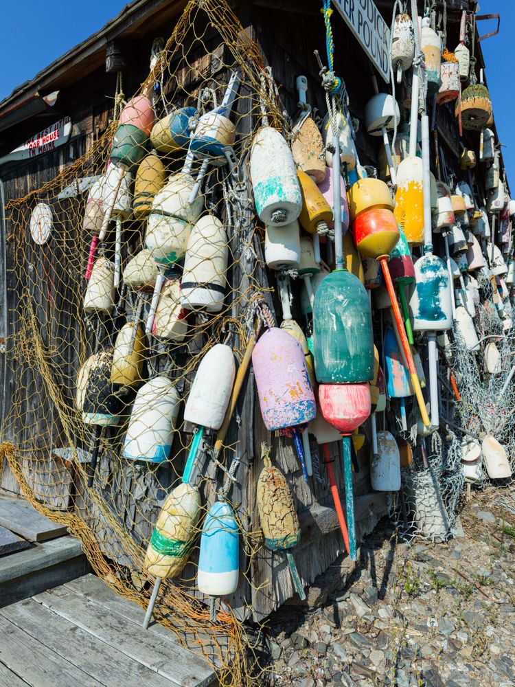 Old lobster shack detail, Cape Neddick, Maine