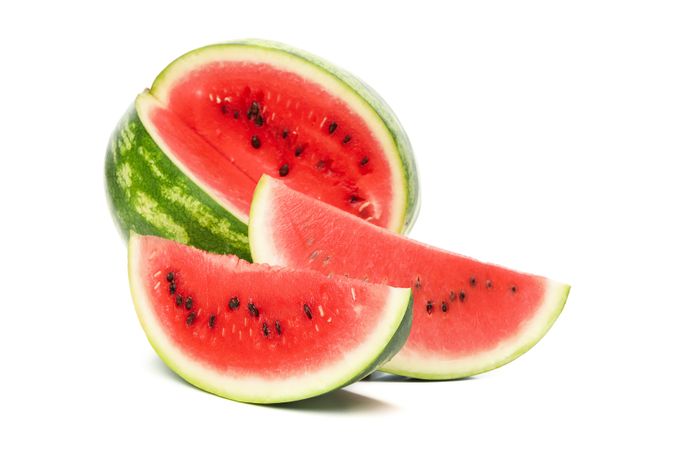 Fresh watermelon isolated on blank background. Summer fruit