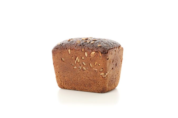 Rye bread isolated on plain background. Bakery products