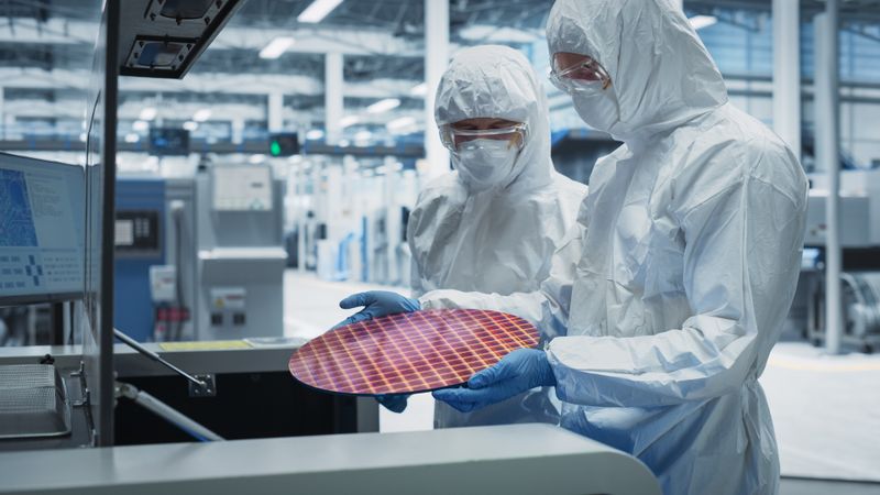 Scientists working in the lab