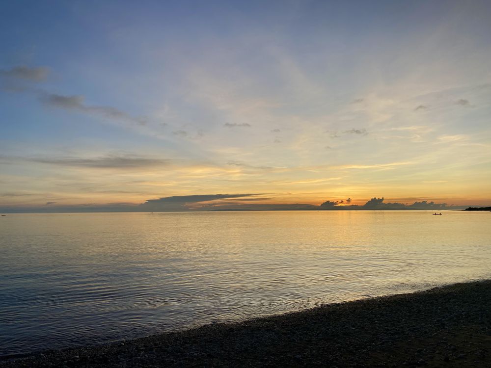 Beach sunset and sunrise