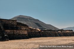 View of ancient pyramids in Teotihuacan Valley 4NG88b
