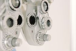 Vision test machine in doctor office