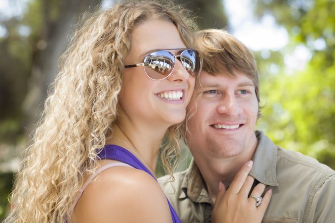Loving Couple Portrait in the Park