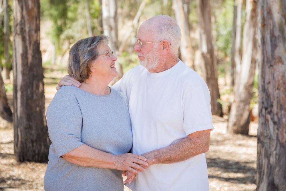 Happy Mature Couple Portrait Outdoors