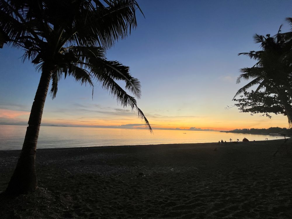 Sunset and Sunrise beach sky