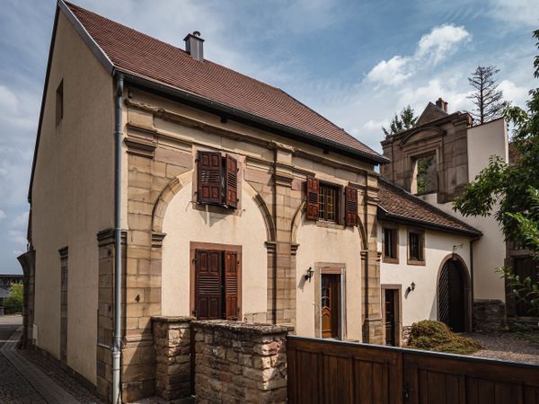 Old streets and medieval village Marmoutier, Alsace