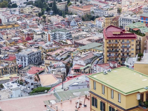 View of colorful Naples, Italy
