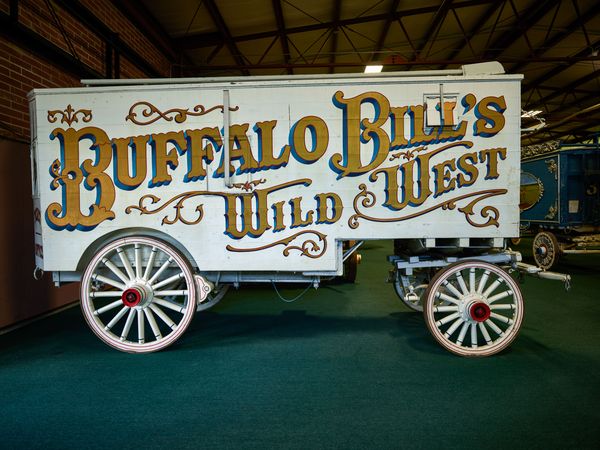 A historic circus “Buffalo Bill’s Wild West” wagon at Circus World Museum in Baraboo, Wisconsin