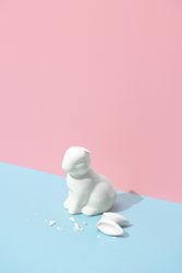 Easter bunny with broken ears