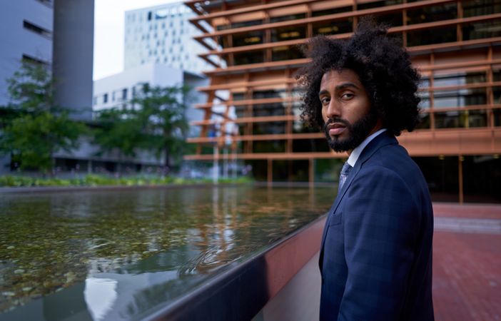 businessman looking at camera