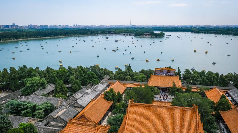 Aerial view of Summer Palace in Beijing, China