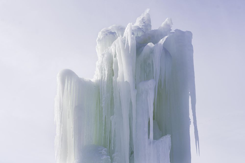 Icicle structure on an overcast day