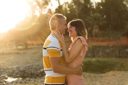 Happy couple looking at each other