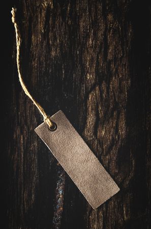 Natural leather labels for price or advertising
