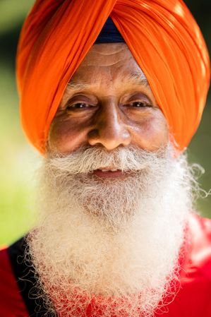 Portrait of mature Sikh man