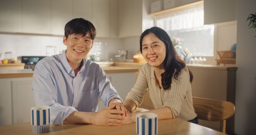 Boyfriend and Girlfriend Having Fun Conversations in the Kitchen.