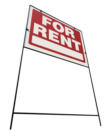 Right Facing For Rent Real Estate Yard Sign