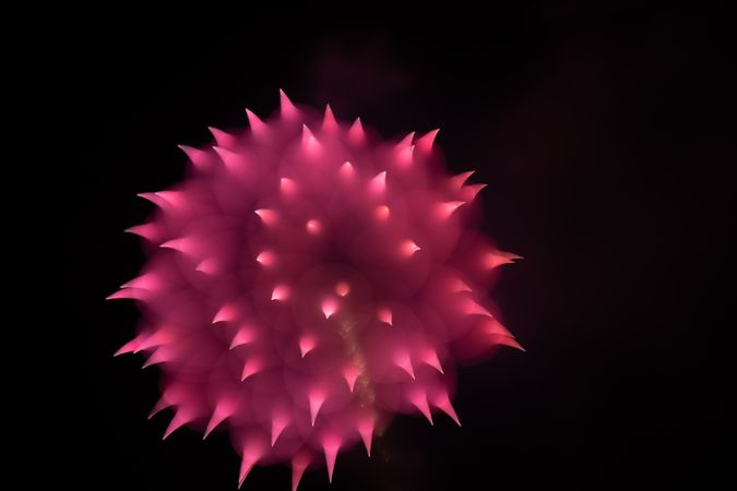 Bright fireworks on night sky